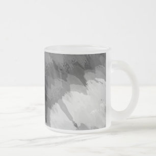 Caneca De Café Vidro Jateado Cachoeira aquarela, natureza 3