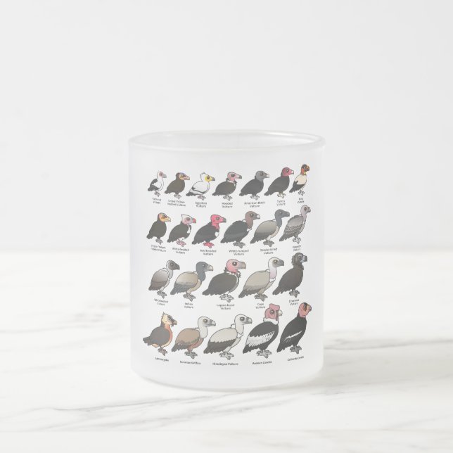 Caneca De Café Vidro Jateado Cada abutre (Centro)