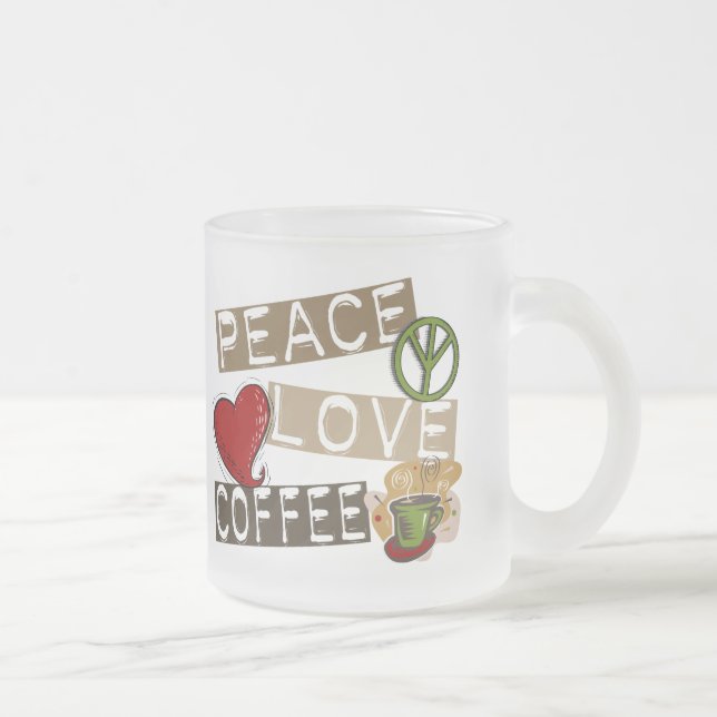 CANECA DE CAFÉ VIDRO JATEADO CAFÉ 2 DO AMOR DA PAZ (Direita)