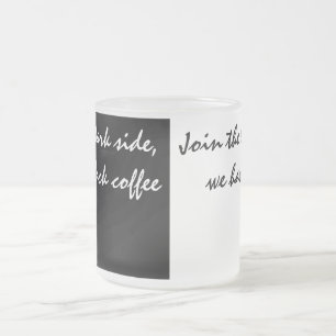 Caneca De Café Vidro Jateado Café Branco E Preto