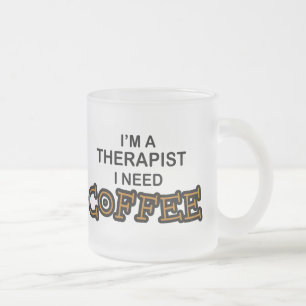 Caneca De Café Vidro Jateado Café da necessidade - terapeuta