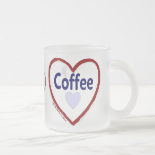 Caneca De Café Vidro Jateado Café do Amor - Fosco Mug