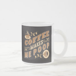 Caneca De Café Vidro Jateado Café Engraçado Faz-Me Pop