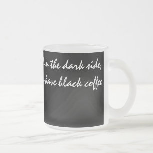 Caneca De Café Vidro Jateado Café preto e branco