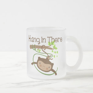 Caneca De Café Vidro Jateado Cair do macaco dentro lá