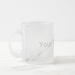 Caneca De Café Vidro Jateado Caixa de vidro do Fosco de mármore Dourado person