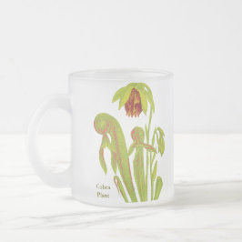 Caneca De Café Vidro Jateado Californica do Darlingtonia, planta carnívora