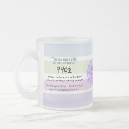 Caneca De Café Vidro Jateado Calm Anti-Stress Relaxing Quotes Serenity