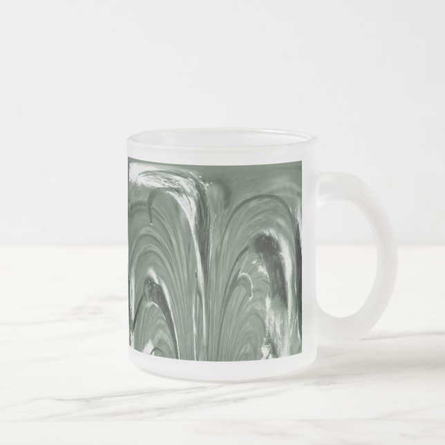 Caneca De Café Vidro Jateado Cama de vidro cattail - Abstrato (Direita)