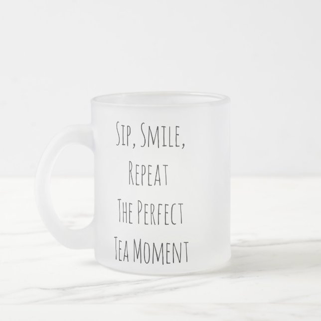 Caneca De Café Vidro Jateado Cama de vidro transparente de 10oz (Esquerda)