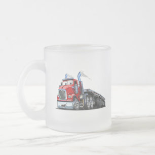 Caneca De Café Vidro Jateado Caminhão de animação