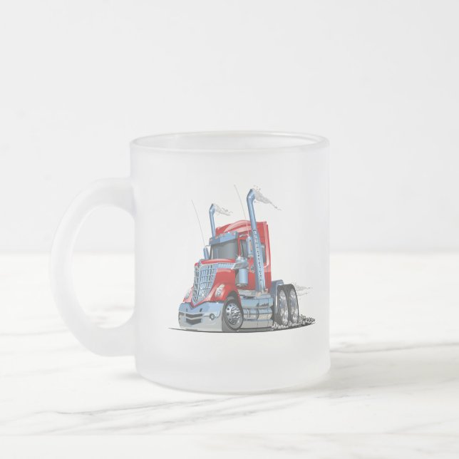 Caneca De Café Vidro Jateado Caminhão de animação (Esquerda)