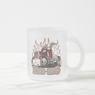 Caneca De Café Vidro Jateado Caminhão de desenho
