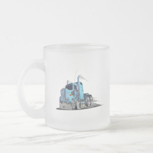 Caneca De Café Vidro Jateado Caminhão de desenho animado