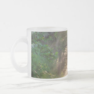 Caneca De Café Vidro Jateado Caminho da Floresta