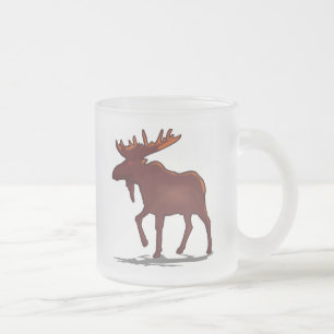 Caneca De Café Vidro Jateado Camisas dos alces e presentes 129