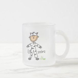 Caneca De Café Vidro Jateado Camisas e Presentes de Zebra para se Vestir