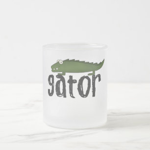 Caneca De Café Vidro Jateado Camisas e presentes do jacaré T