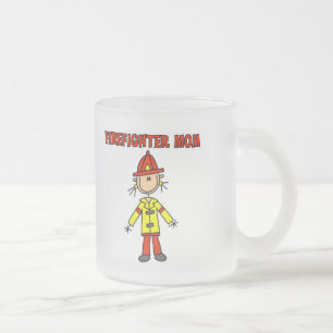 Caneca De Café Vidro Jateado Camisas e Presentes para Mãe Bombeira