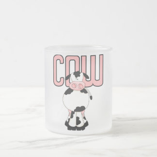 Caneca De Café Vidro Jateado Camiseta e presentes da vaca