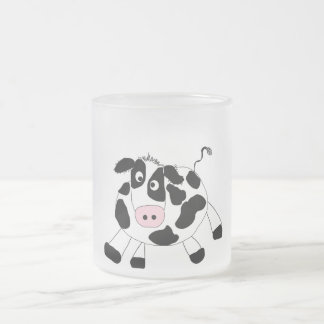 Caneca De Café Vidro Jateado Camiseta e presentes da vaca da fazenda