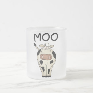 Caneca De Café Vidro Jateado Camiseta e presentes da vaca do MOO