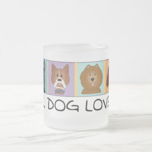 Caneca De Café Vidro Jateado Camiseta e presentes do amante do cão pequeno