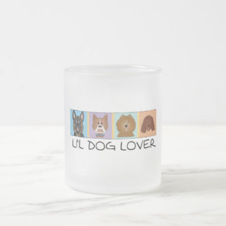 Caneca De Café Vidro Jateado Camiseta e presentes do amante do cão pequeno