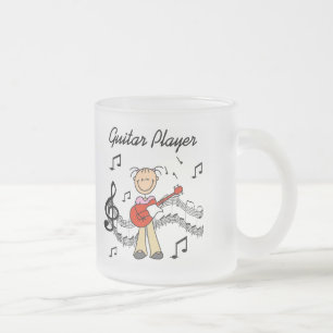 Caneca De Café Vidro Jateado Camiseta e presentes do guitarrista da menina