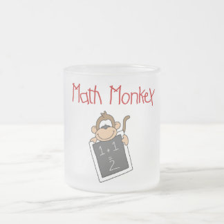 Caneca De Café Vidro Jateado Camiseta e presentes do macaco da matemática