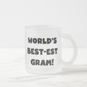 Caneca De Café Vidro Jateado Camiseta e presentes do texto do preto do grama do