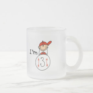 Caneca De Café Vidro Jateado Camisetas de beisebol masculino I'm 3 e presentes