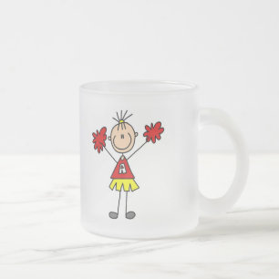 Caneca De Café Vidro Jateado Camisetas e Presentes da Líder de Torcida em Forma