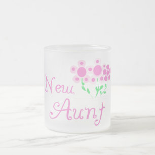 Caneca De Café Vidro Jateado Camisetas e presentes da tia rosa