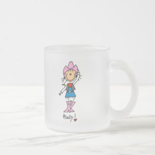 Caneca De Café Vidro Jateado Camisetas e Presentes da Vaqueira em Figuras de Pa