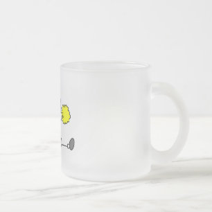 Caneca De Café Vidro Jateado Camisetas e Presentes de Chefe de Torcida Vermelho