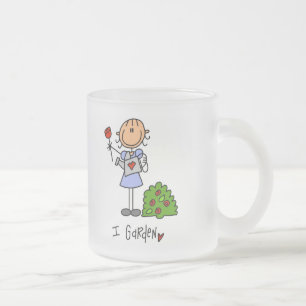 Caneca De Café Vidro Jateado Camisetas e Presentes de Jardim
