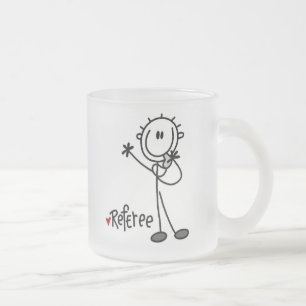 Caneca De Café Vidro Jateado Camisetas e Presentes do Árbitro de Figuras de Pal