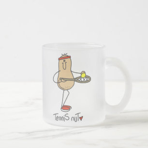 Caneca De Café Vidro Jateado Camisetas e Presentes do Fã de Tênis