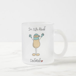 Caneca De Café Vidro Jateado Camisetas e Presentes Loucos por Medicina
