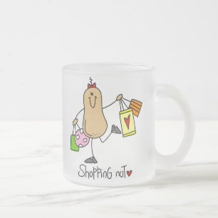 Caneca De Café Vidro Jateado Camisetas e Presentes Shopping Nut