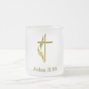 Caneca De Café Vidro Jateado Camisetas John 3:16 e mais