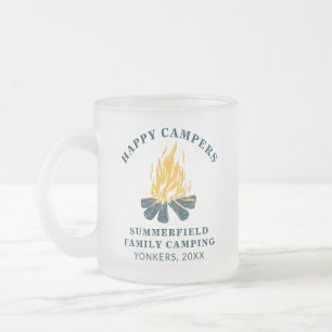 Caneca De Café Vidro Jateado Campos Familiares Correspondentes a RV Trip Happy 