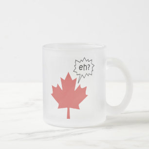 Caneca De Café Vidro Jateado Canadense engraçado