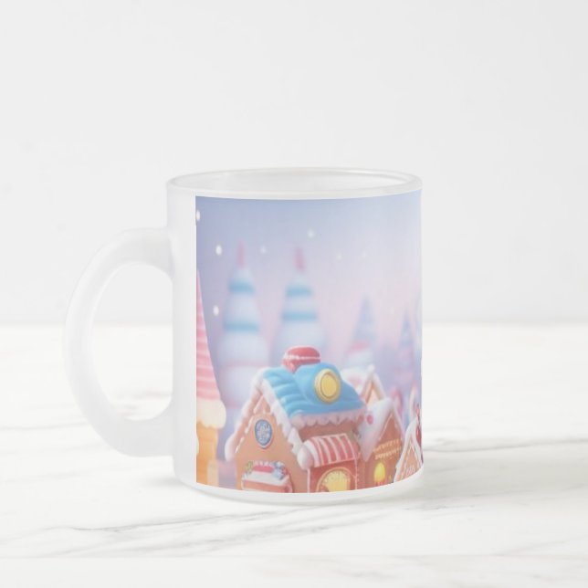 Caneca De Café Vidro Jateado Candyland/Fantasy Town/Mug Coffee Mug (Esquerda)