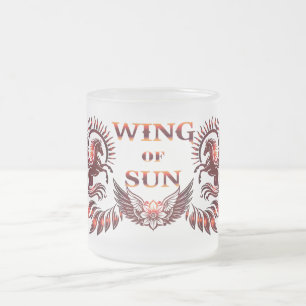 Caneca De Café Vidro Jateado Caneca de Vidro Asa de Sol