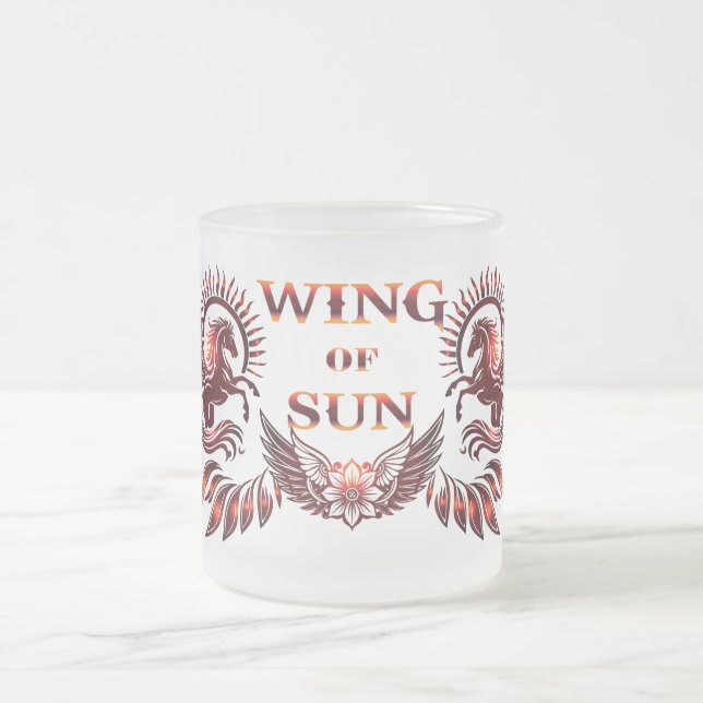 Caneca De Café Vidro Jateado Caneca de Vidro Asa de Sol (Centro)