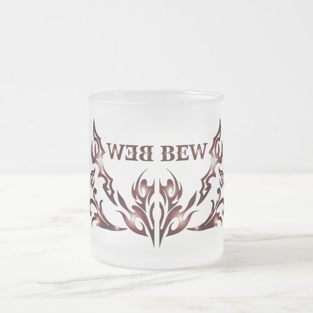 Caneca De Café Vidro Jateado Caneca de Vidro BewBew (Centro)