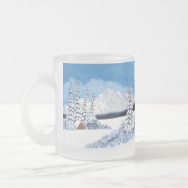 Caneca De Café Vidro Jateado Caneca de Vidro Congelado Inverno Nevado Brilhante