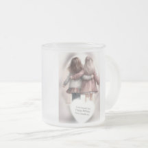 Caneca de Vidro de Aniversário Irmãs Para Sempre